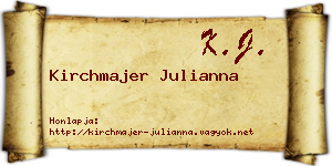 Kirchmajer Julianna névjegykártya